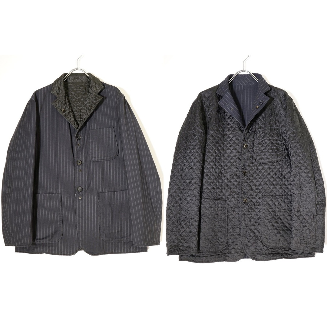 Engineered Garments(エンジニアードガーメンツ)のEngineered Garments エンジニアードガーメンツ QUILTED BROOKLINE JACKET ウールストライプ リバーシブルジャケット【XS】【MJKA71432】 メンズのジャケット/アウター(その他)の商品写真