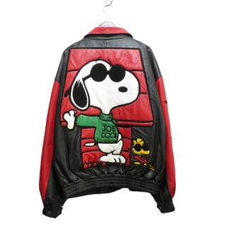 VINTAGE 90s SNOOPY JOE COOL LEATHER JKT(レザージャケット)