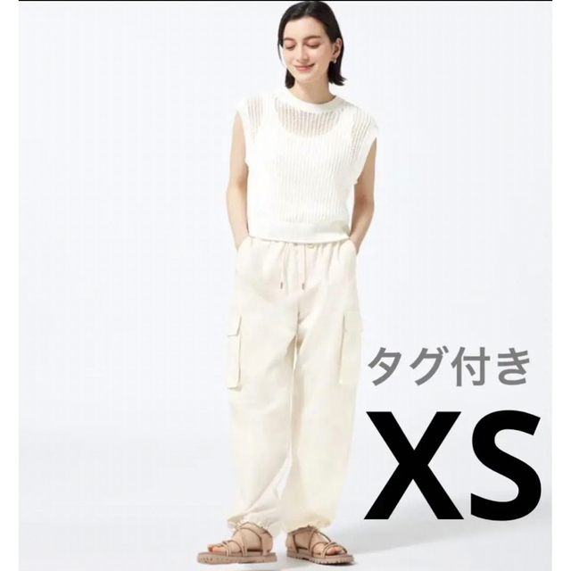 GU(ジーユー)の新品 未使用 タグ付き GU カーゴプルオンパンツ NATURAL XS レディースのパンツ(カジュアルパンツ)の商品写真