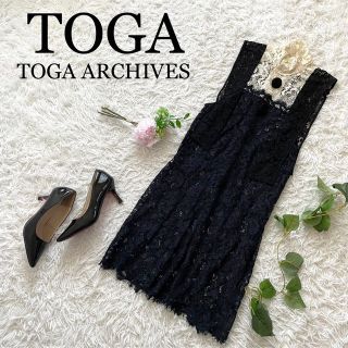 トーガ(TOGA)のあみ様専用   サンプル品♪トーガアーカイブス/バイカラー総レースワンピース　(ひざ丈ワンピース)