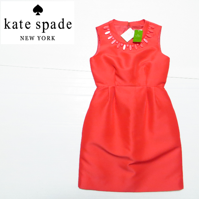 kate spade new york(ケイトスペードニューヨーク)の未使用タグ付き kate spade ケイトスペード ドレス ワンピース 0 S レディースのワンピース(ひざ丈ワンピース)の商品写真