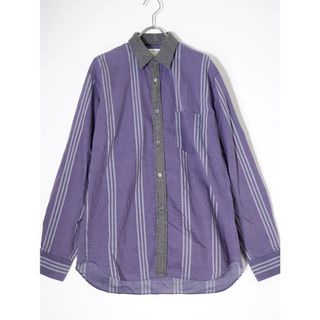 コムデギャルソンオムプリュス(COMME des GARCONS HOMME PLUS)のCOMME des GARCONS SHIRTコムデギャルソンシャツ フランス製 ウール切替ストライプ長袖シャツ【XS】【MSHA71436】(その他)