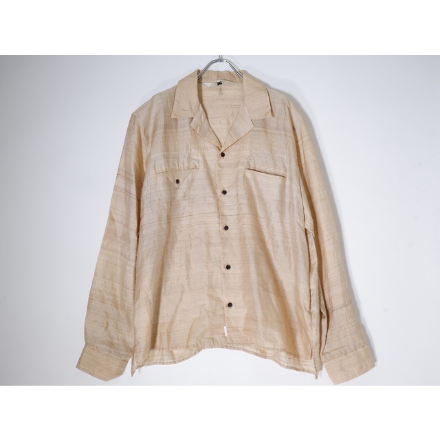 SUNSEAサンシー Cave Shirt シルク100%オープンカラーケイブシャツ【2】【MSHA71423】