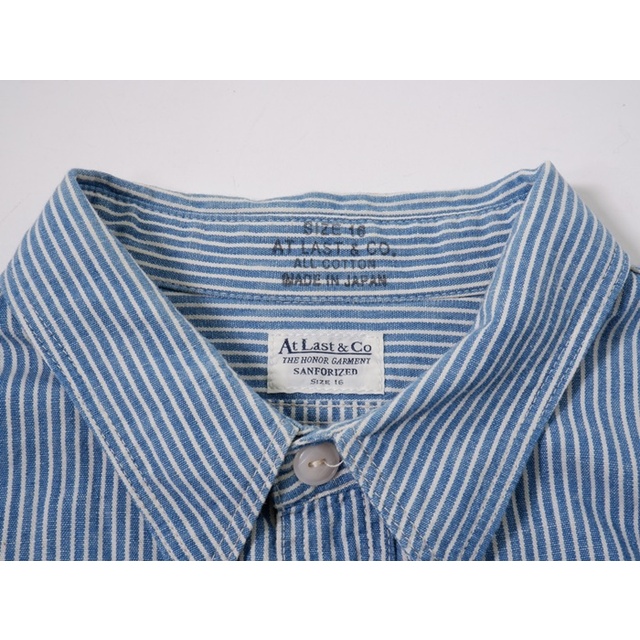 at last&co(atlast&co)アットラスト HICKORY WORK SHIRTヒッコリーワークシャツ【16】【MSHA71633】