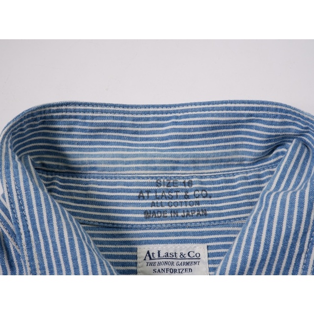 at last&co(atlast&co)アットラスト HICKORY WORK SHIRTヒッコリーワークシャツ【16】【MSHA71633】