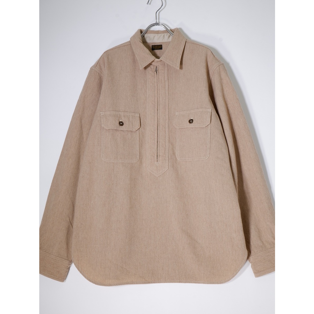 at last&co(atlast&co)アットラスト WOOL HALF ZIP PULLOVER SHIRTウールハーフジッププルオーバーシャツ【15.5】【MSHA71631】