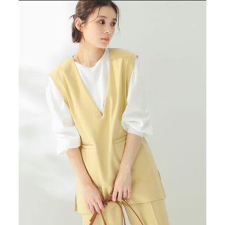 ビームス(BEAMS)のB:MING by BEAMS オーバーVネックベスト セットアップ イエロー(セット/コーデ)