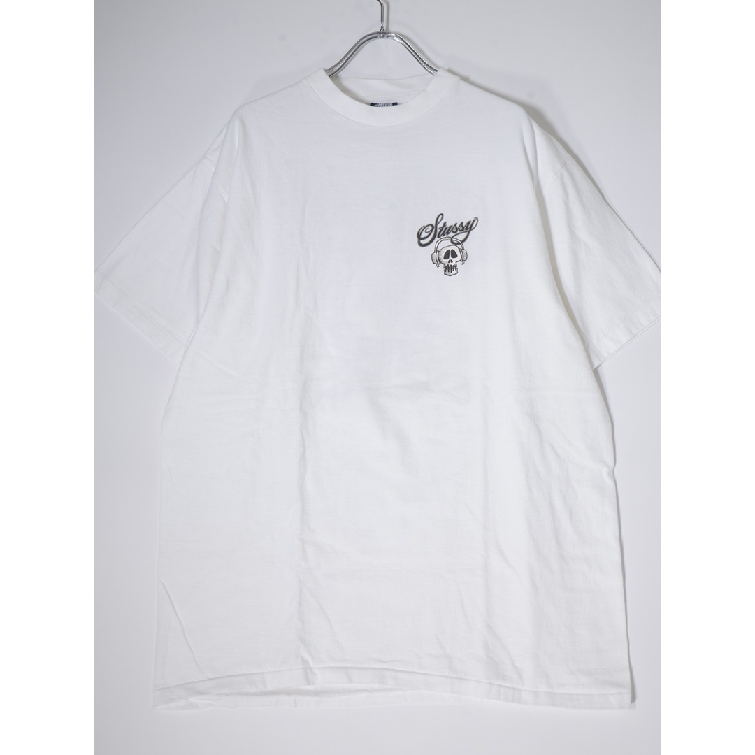 STUSSYステューシー 90's-00's 90年代 紺タグ ヘッドホン スカルTシャツ【L】【MTSA71652】