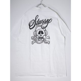 ステューシー(STUSSY)のSTUSSYステューシー 90's-00's 90年代 紺タグ ヘッドホン スカルTシャツ【L】【MTSA71652】(その他)