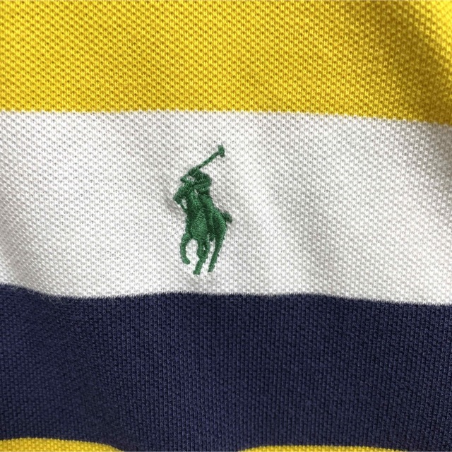 POLO RALPH LAUREN(ポロラルフローレン)のポロラルフローレン　半袖ポロシャツ　ボーダー　ポニー刺繍　メンズXLサイズ相当 メンズのトップス(ポロシャツ)の商品写真