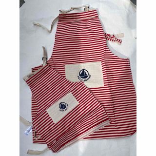 プチバトー(PETIT BATEAU)のPETIT BATEAU プチバトー　親子エプロン　新品(その他)