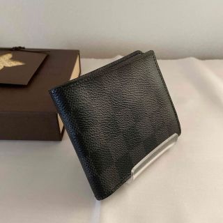 ルイヴィトン(LOUIS VUITTON)の美品　ルイヴィトン　二つ折り財布　札入れ　メンズ　シリアルあり(折り財布)