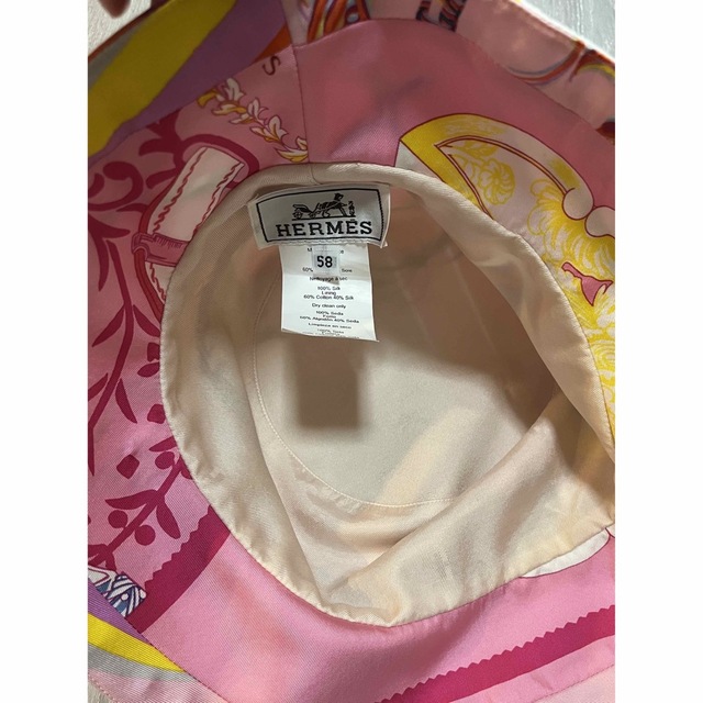 新品 エルメス シルク 帽子 58 カレ-