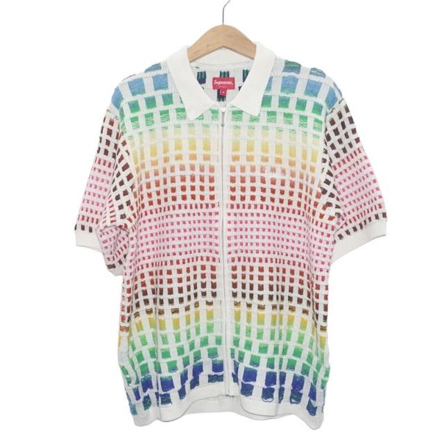 SUPREME 23ss GRADIENT GRID ZIP UP POLO状態