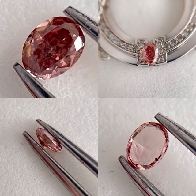 0.088ct SI-2 天然ピンクダイヤモンドFANCY DEEP PINK 8