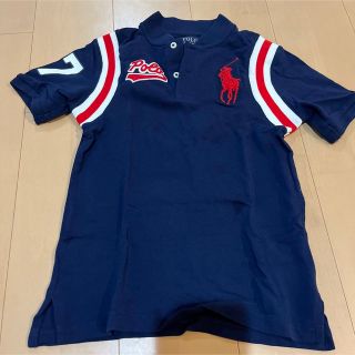 ポロラルフローレン(POLO RALPH LAUREN)のPOLO RALPHLAUREN  キッズ　刺繍ロゴ半袖ポロシャツ　紺色　140(Tシャツ/カットソー)