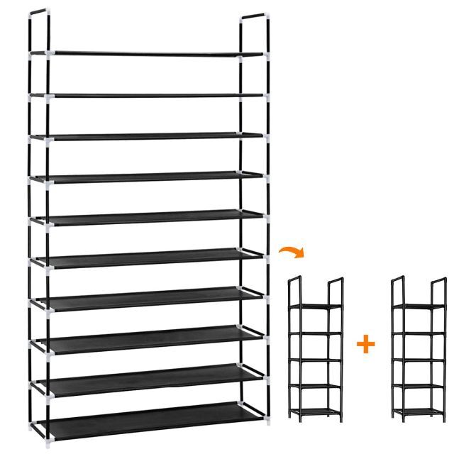 【スタイル:幅約76cm】シューズラック 10段 靴収納 靴棚 38~40足 下