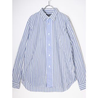 コムデギャルソン(COMME des GARCONS)のCOMME des GARCONS HOMME DEUXコムデギャルソンオムドゥ 2020SS ギンガムチェック切替ストライプ長袖シャツ【M】【MSHA70928】(その他)