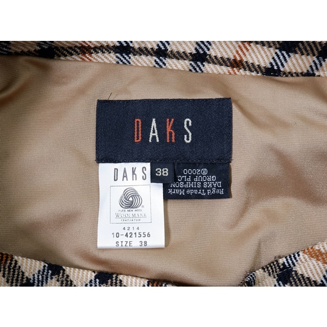 DAKSダックス 近年物 秋冬 定番チェック ウールスカート【38】【LSKA71263】 レディースのスカート(その他)の商品写真