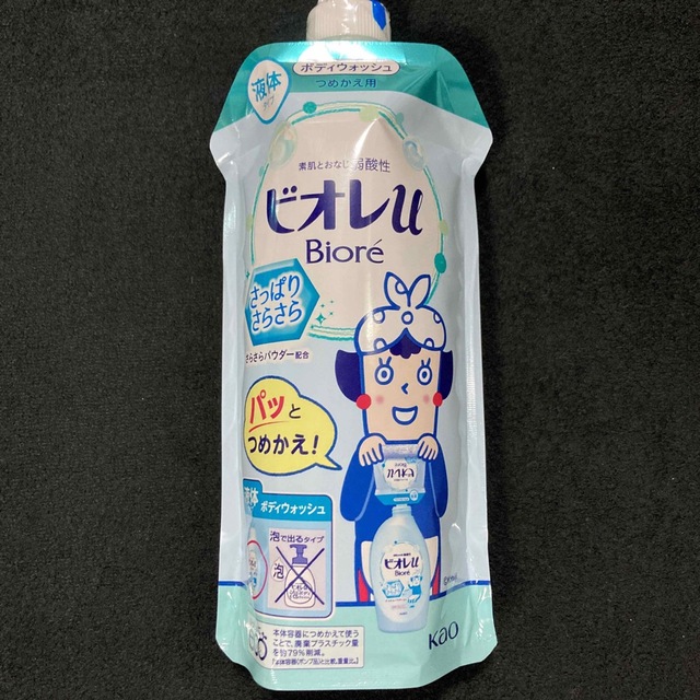 Biore(ビオレ)のビオレu さっぱりさらさら グリーンシトラスの香りつめかえ用 340ml ×4本 コスメ/美容のボディケア(ボディソープ/石鹸)の商品写真