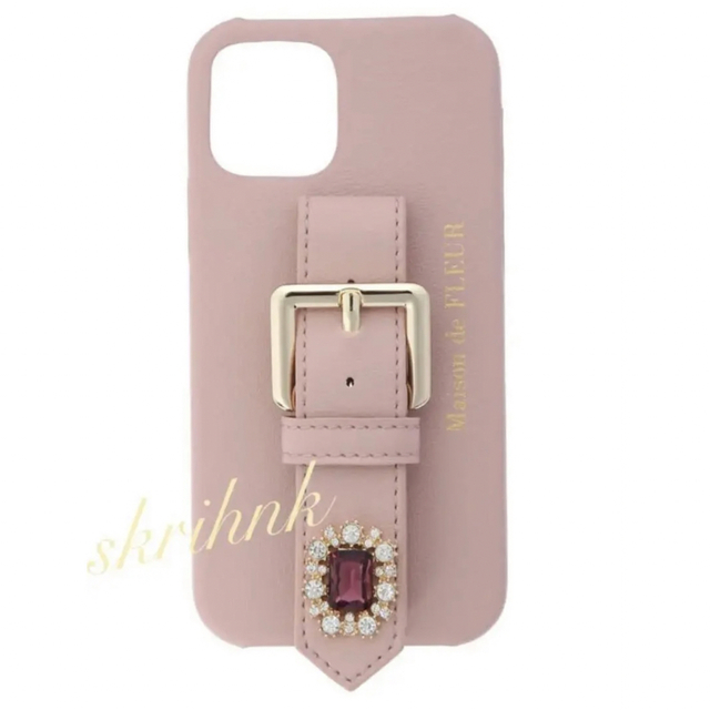 新品♡メゾンドフルール♡ビジューベルトiPhone12/12Proケース♡ピンク