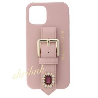 新品♡メゾンドフルール♡ビジューベルトiPhone13Proケース♡ブラック♡黒