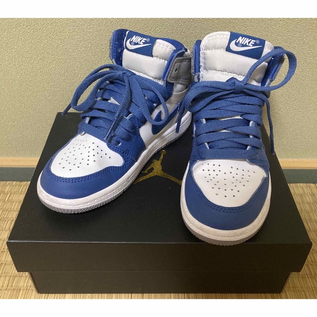 NIKE(ナイキ)のNIKE JORDAN1 True Blue 18cm キッズ/ベビー/マタニティのキッズ靴/シューズ(15cm~)(スニーカー)の商品写真