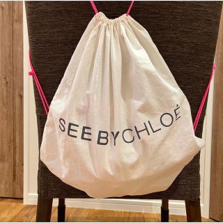 シーバイクロエ(SEE BY CHLOE)のSEE BY CHLOE シー バイ クロエ　巾着　保存袋　リュック　美品(ショップ袋)