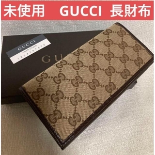 Gucci - GUCCI グッチ 118377 GGキャンバス レザー 財布 長財布の通販