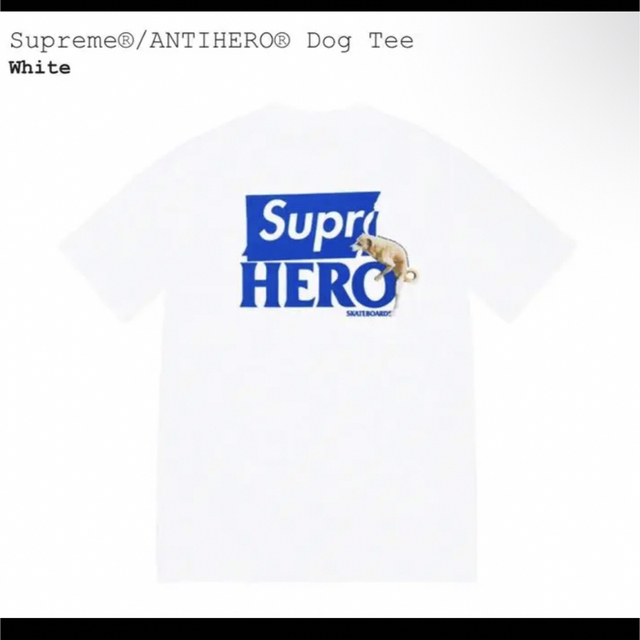 Supreme(シュプリーム)のSupreme ANTIHERO Dog Tee White Sサイズ メンズのトップス(Tシャツ/カットソー(半袖/袖なし))の商品写真