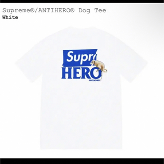 シュプリーム(Supreme)のSupreme ANTIHERO Dog Tee White Sサイズ(Tシャツ/カットソー(半袖/袖なし))