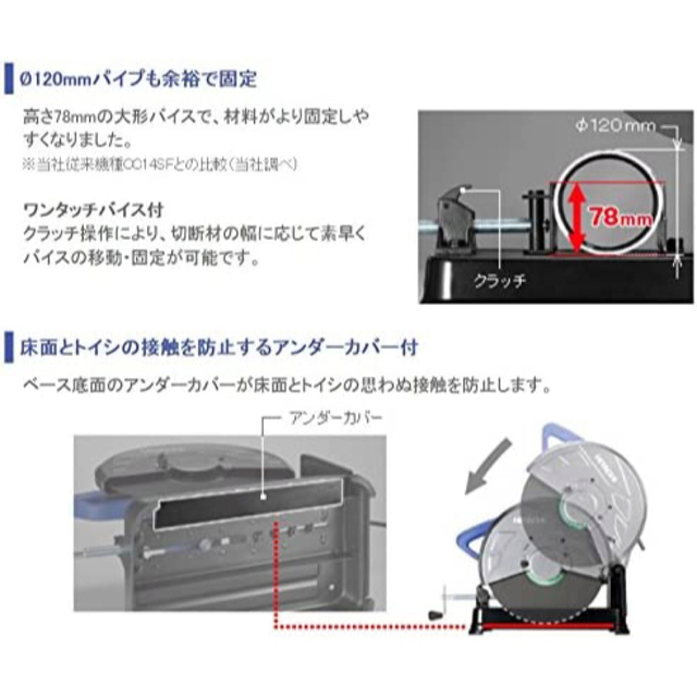 HiKOKI(ハイコーキ) 高速切断機 金属用 砥石径355mm