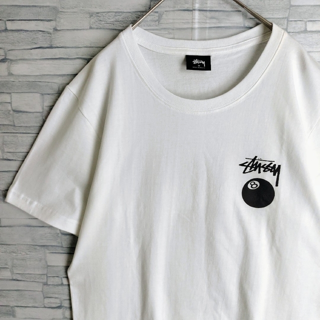 人気新品 STUSSY - ステューシー☆エイトボール両面ロゴTシャツ