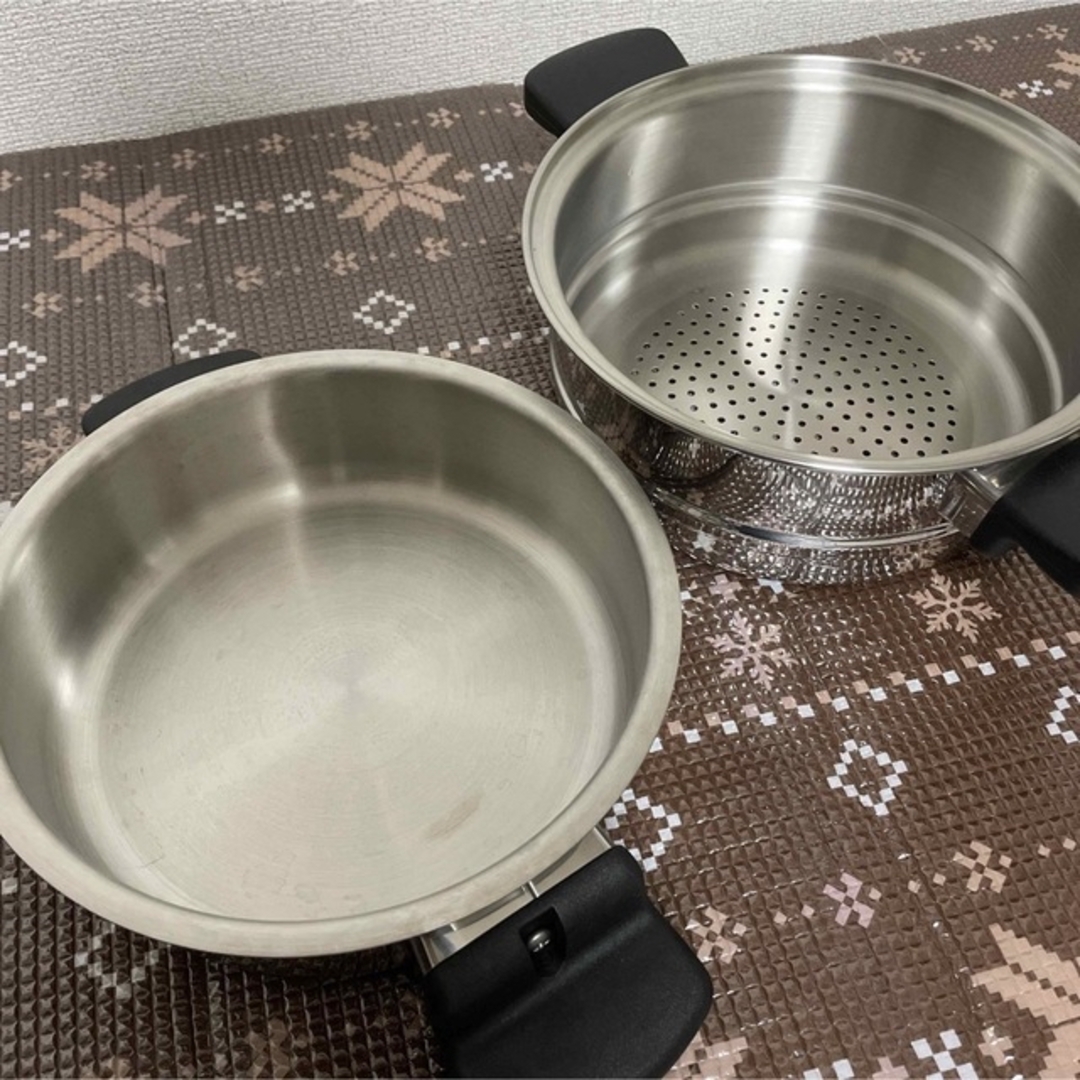 アムウェイ 4Lシチューパンセット (鍋+蒸し器)
