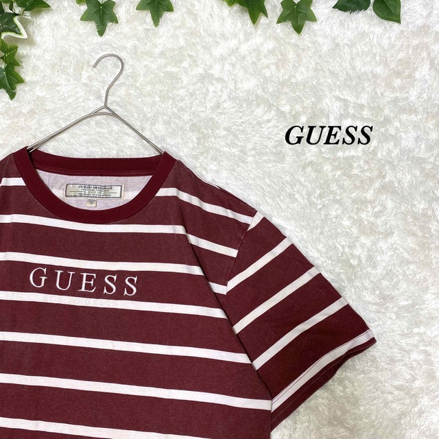 GUESS - guess ゲス Tシャツ 激レア 古着 刺繍 ボーダー オーバー