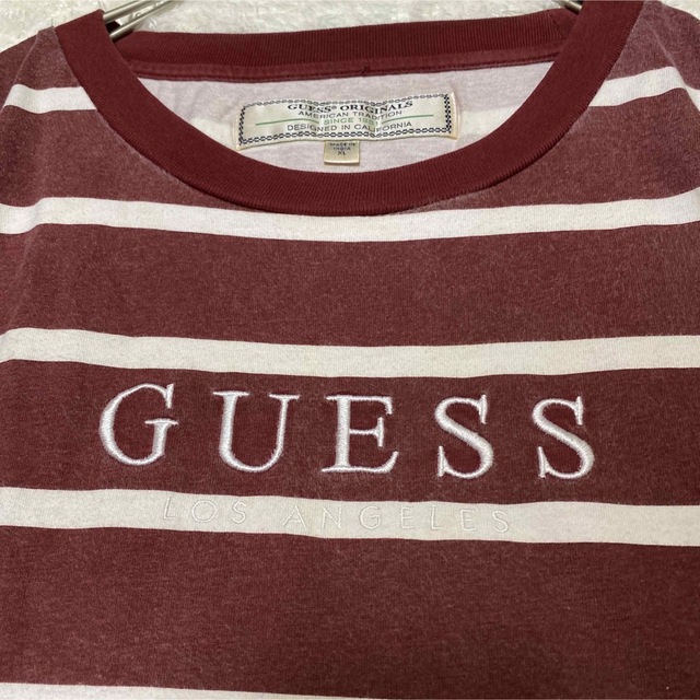 GUESS - guess ゲス Tシャツ 激レア 古着 刺繍 ボーダー オーバー