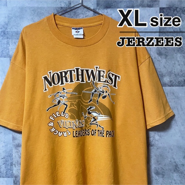 JERZEES(ジャージーズ)のJERZEES ジャージーズ　Tシャツ　イエロー　90s 00s　Vintage メンズのトップス(Tシャツ/カットソー(半袖/袖なし))の商品写真