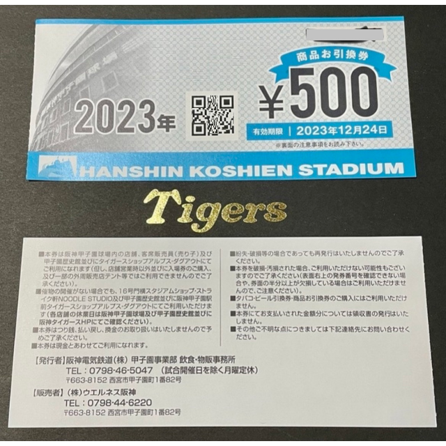 甲子園球場商品引換券　10,000円分