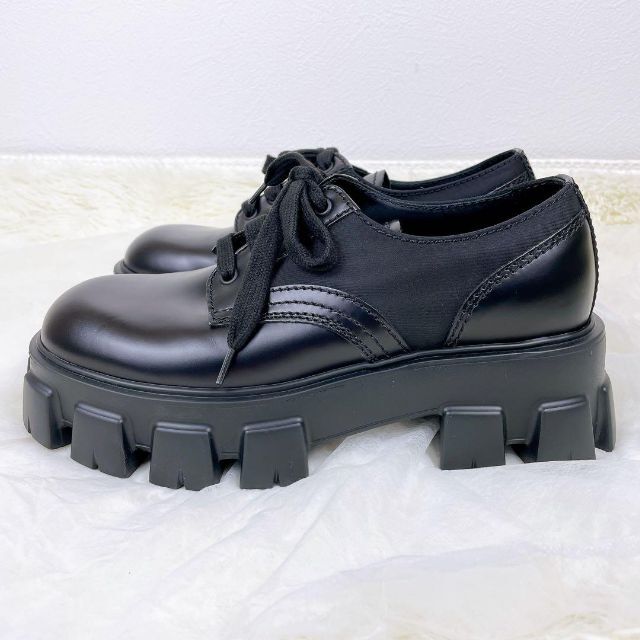 日本人気超絶の PRADA - PRADA モノリス レースアップシューズ ブーツ