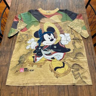 ディズニー(Disney)の希少！東京ディズニーランド限定　ミッキーマウス　歌舞伎　Tシャツ　日本製(Tシャツ/カットソー(半袖/袖なし))