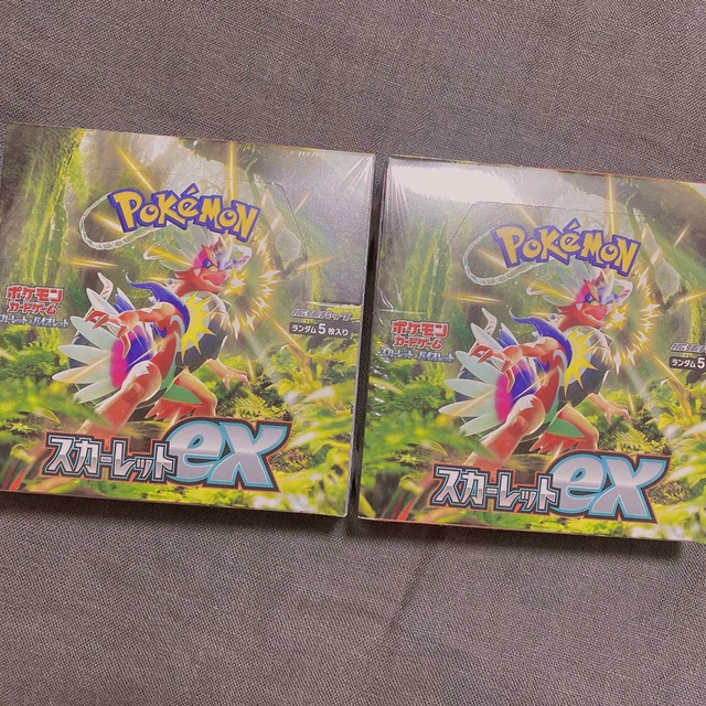 ポケモン(ポケモン)の新品　未開封 ポケモンカード　スカーレットex 2BOX シュリンク付き エンタメ/ホビーのトレーディングカード(Box/デッキ/パック)の商品写真