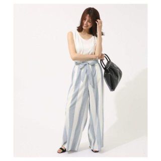 アズールバイマウジー(AZUL by moussy)の新品 未使用 アズール ビックストライプパンツ Sサイズ ブルー(カジュアルパンツ)