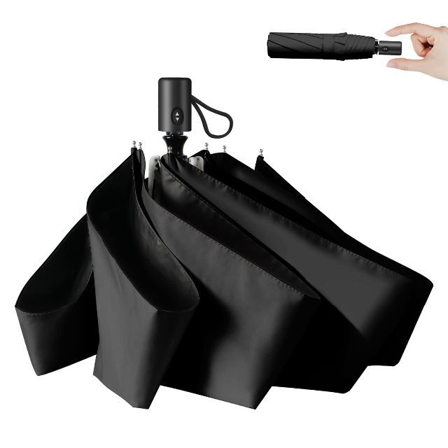 【色: ブラック】日傘 UVカット 【遮光遮熱 超軽量】 折り畳み傘 多層生地設