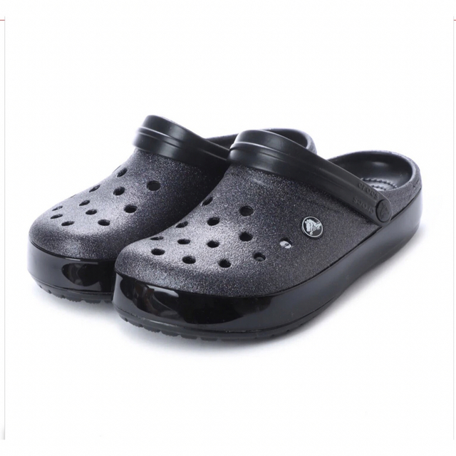 crocs(クロックス)の希少カラー クロックス 27cm ブラック ラメ サンダル クロスライト メンズの靴/シューズ(サンダル)の商品写真