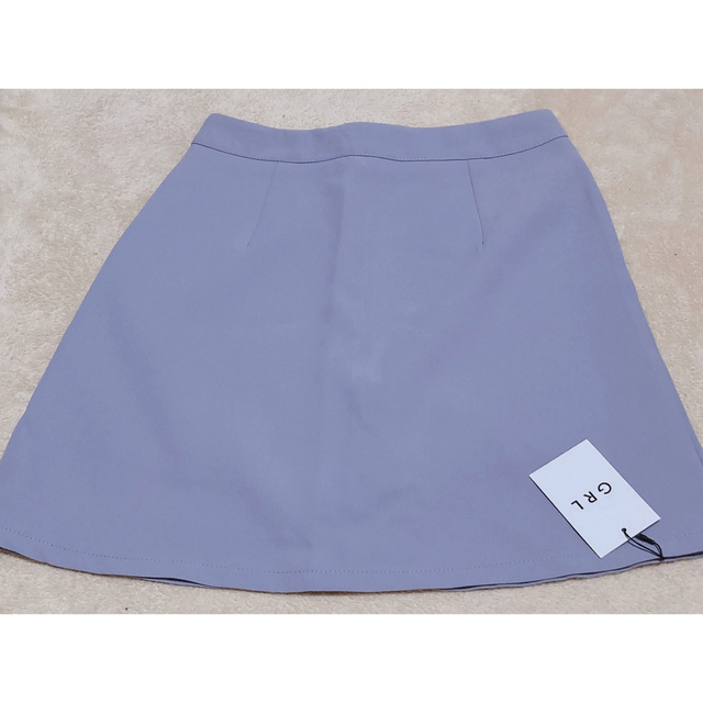 GRL(グレイル)のGRL インパン裏地付きスカート くすみブルー レディースのスカート(ミニスカート)の商品写真