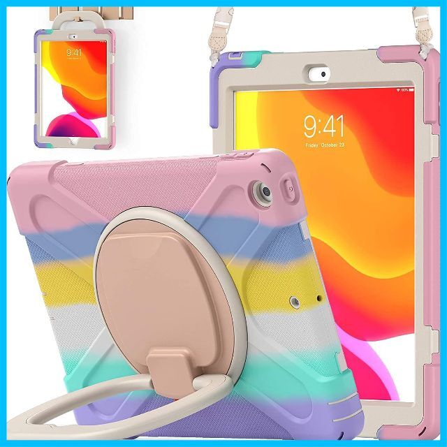 【色: Colorful Pink】TSQQST iPad 9世代 8世代 ケー