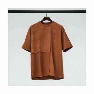 アバハウス(ABAHOUSE)の【テラコッタ】【パネル切替】ミニ裏毛 半袖 Tシャツ(Tシャツ/カットソー(半袖/袖なし))