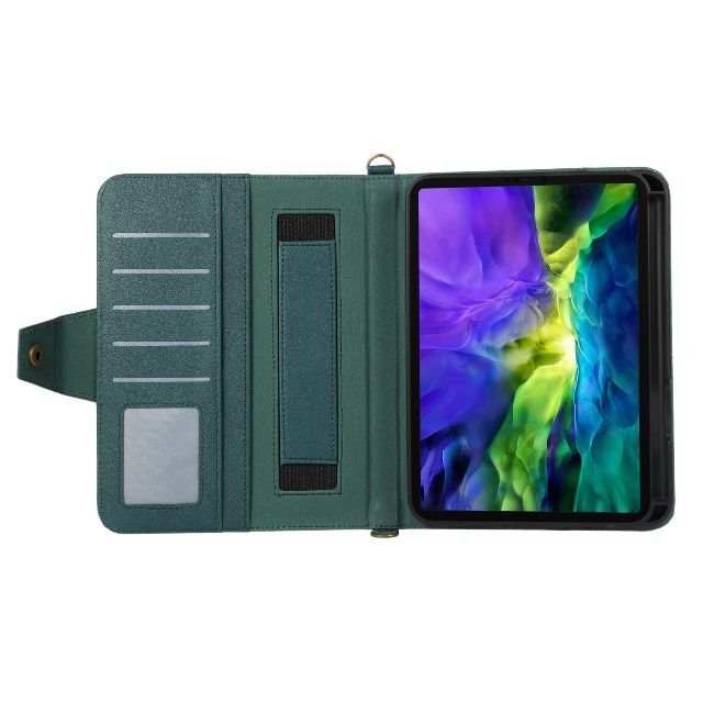 【色: グリーン】肩掛け iPad 10.2 第9世代 8世代 7世代 ケース