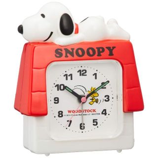 リズム(RHYTHM) SNOOPY (スヌーピー) 目覚まし時計 キャラクター(置時計)