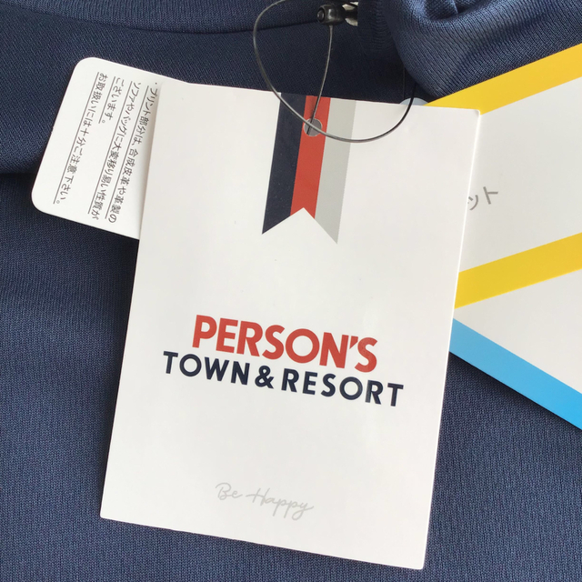 PERSON'S(パーソンズ)の【M】パーソンズ タウン&リゾート 猫 胸ロゴ 半袖 Tシャツ 紺 レディースのトップス(Tシャツ(半袖/袖なし))の商品写真
